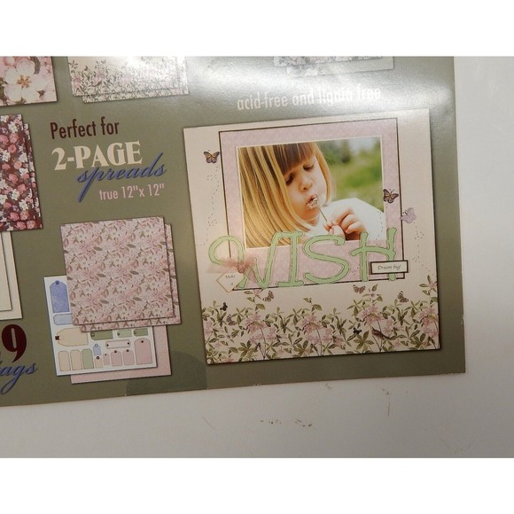 Paper Pizazz Floral Backgrounds Pad Acid Free 12x12 Matching Tags 24 Pack HOTP - Picture 11 of 11